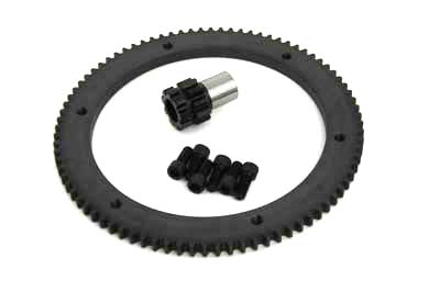 V-Twin 18-0335 - 84 Tooth Clutch Drum Ring Gear Kit Chain Drive