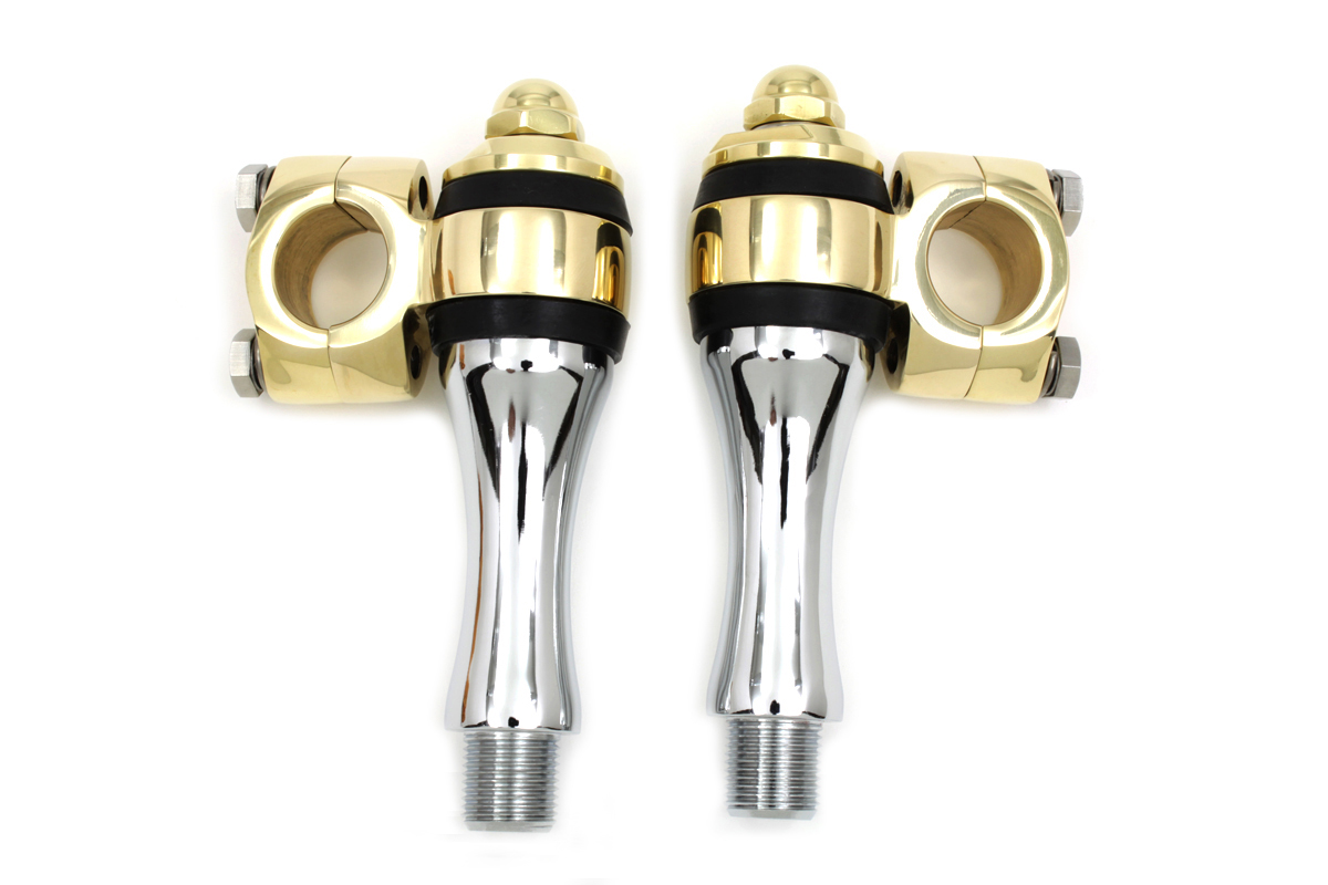FLANDERS RISER KIT, CHROME AND BRASS VTWIN 25-0984