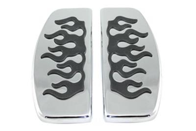 V-Twin 27-1205 - Driver Footboard Set with Flame Design