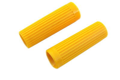 V-Twin 28-0186 - Yellow Grip Set Original Rib Style