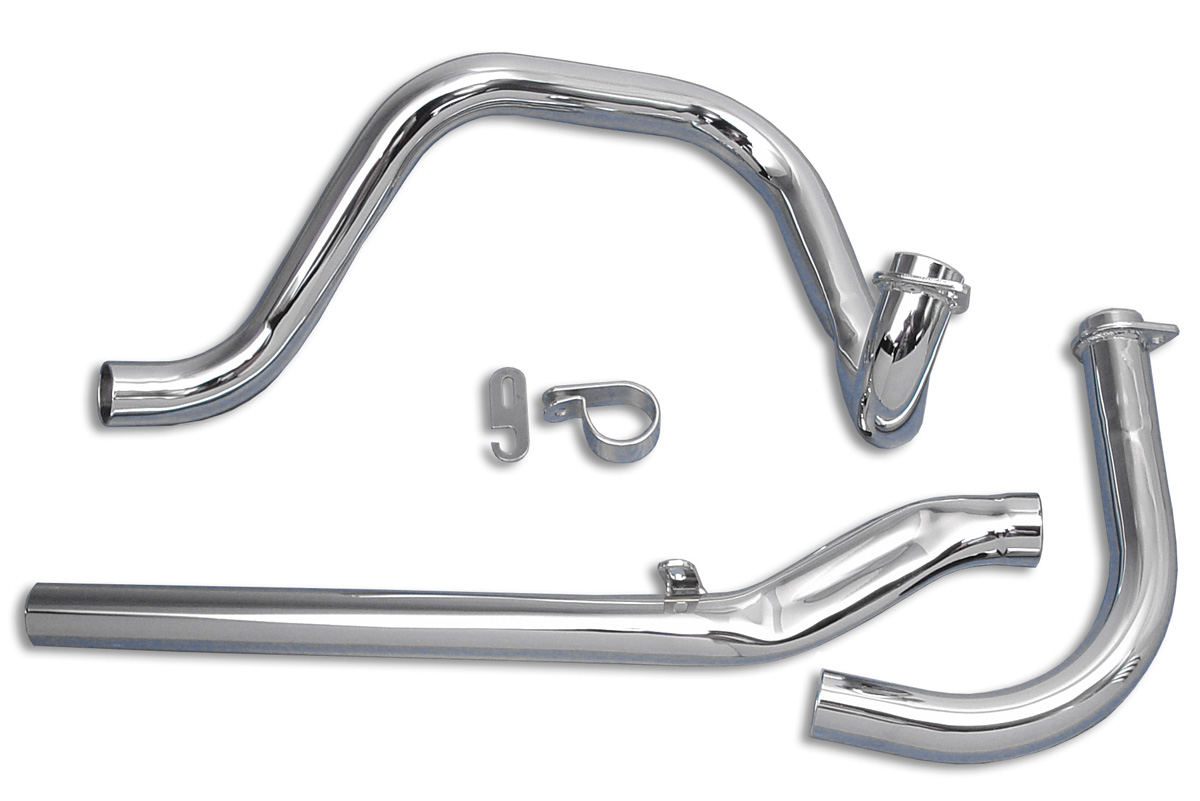 V-Twin 29-1108 - Dual Crossover Chrome Exhaust System