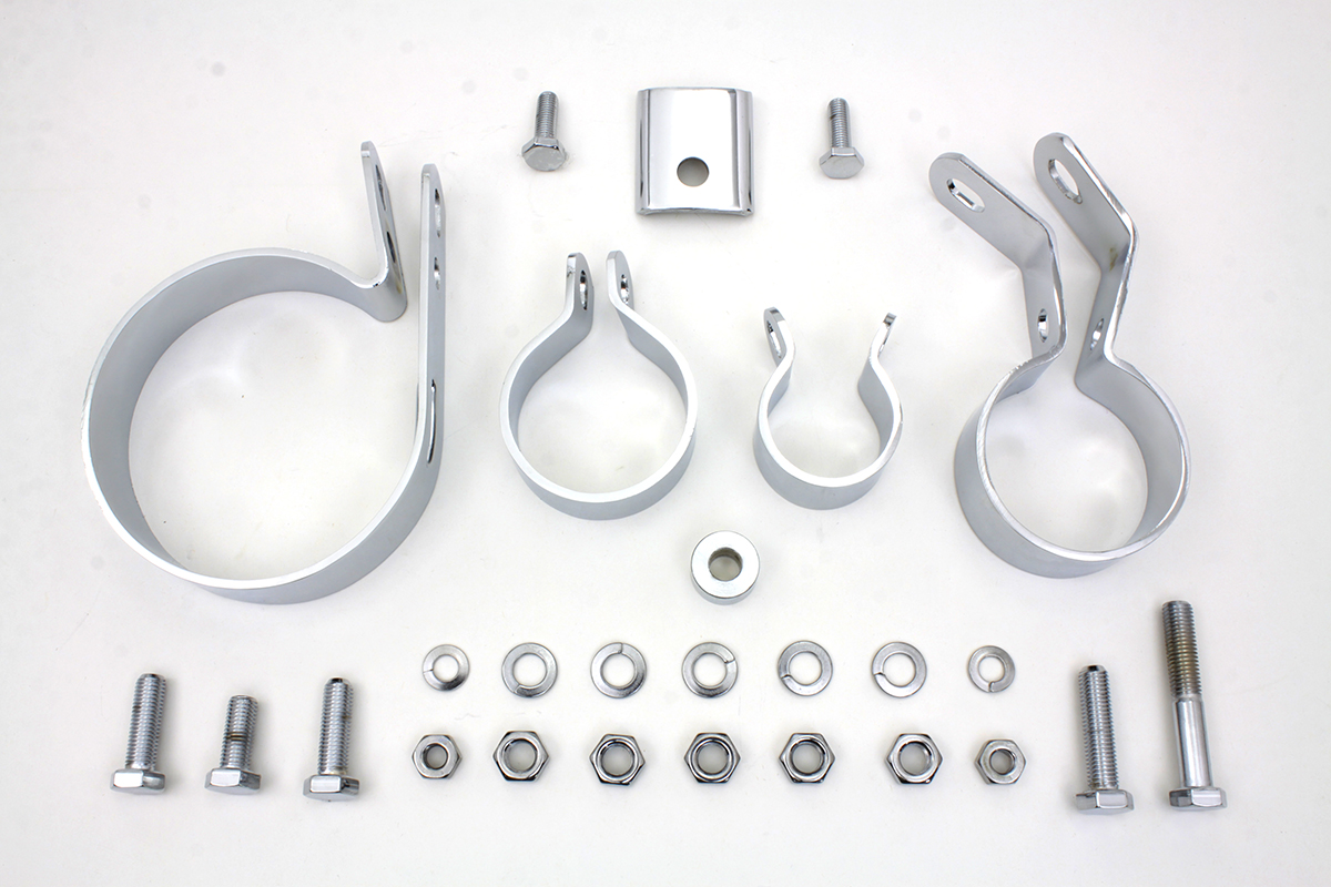 EXHAUST CLAMP KIT, CHROME VTWIN 31-0031