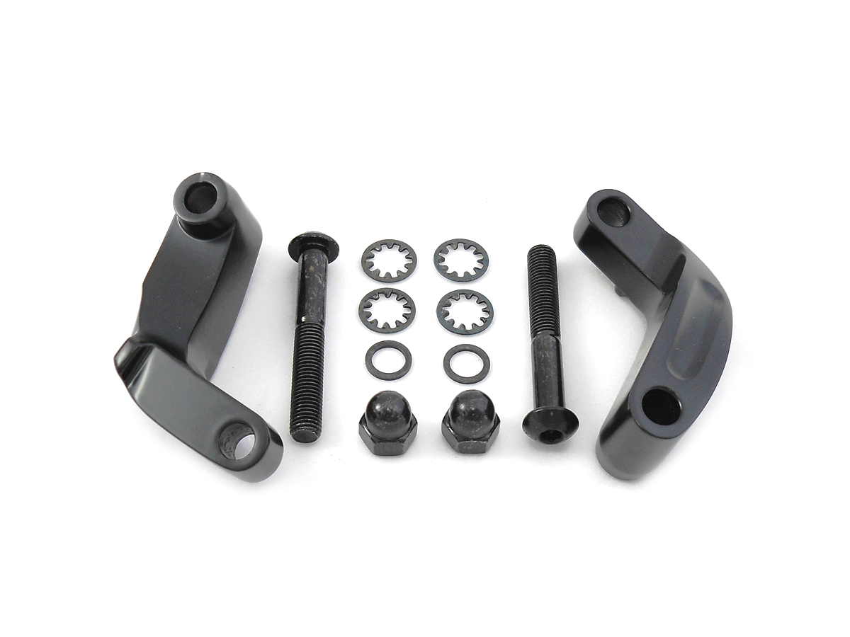 SMOOTH MIRROR RELOCATION KIT, BLACK VTWIN 31-0393