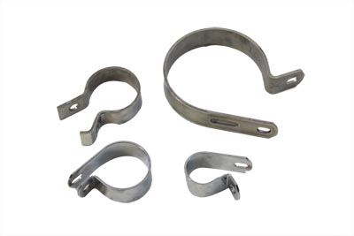 V-Twin 31-2127 - Exhaust Pipe Stainless Steel Clamp Set