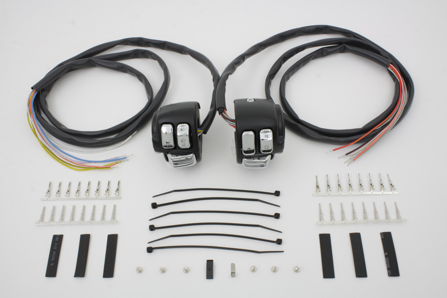 V-Twin 32-0279 - Handlebar Control Switch Housing Kit Black