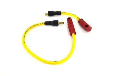 V-Twin 32-0655 - Accel Yellow 8.8mm Spark Plug Wire Set