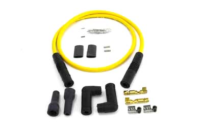 V-Twin 32-9252 - Accel Yellow 8.8mm Spark Plug Wire Kit