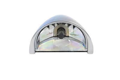 V-Twin 33-0050 - 5-3/4" Half Moon Headlamp Chrome Billet