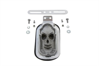 V-Twin 33-0205 - Skull Face Tombstone Tail Lamp Clear Lens