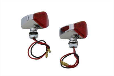 V-Twin 33-0446 - LED Diamond Red Lens Marker Lamp Set