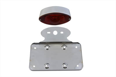 V-Twin 33-0613 - Tail Lamp and License Plate Set Cateye Style