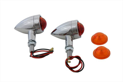 V-Twin 33-0665 - Mini Speeder Bullet Style Marker Lamp Set