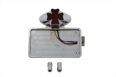 V-Twin 33-0768 - Chrome Horizontal LED Tail Lamp Kit Iron Cross