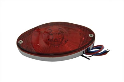 V-Twin 33-0807 - Thin Cateye Tail Lamp with Red Lens