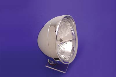 V-Twin 33-0963 - 6-1/2" Round Headlamp Steel Chrome