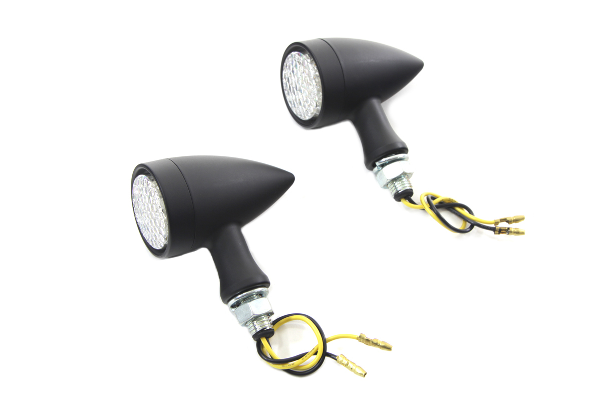 V-Twin 33-1009 - LED Bullet Marker Lamp Set Black