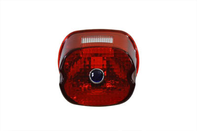 V-Twin 33-1159 - Tail Lamp Lens Laydown Style Red with Blue Dot
