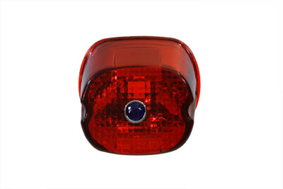 V-Twin 33-1160 - Tail Lamp Lens Laydown Style Red with Blue Dot