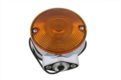 V-Twin 33-1240 - Chrome Turn Signal Front Amber