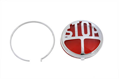 V-Twin 33-1916 - Tail Lamp Lens Kit Stop Style Red