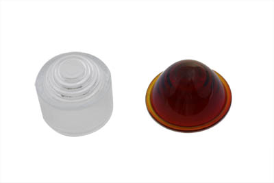 V-Twin 33-2154 - Tail Lamp Lens Set Cone Style Glass Red and Cle