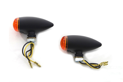 V-Twin 33-3044 - Mini LED Bullet Amber Lens Marker Lamp Set