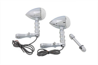 V-Twin 33-4115 - LED Bullet Turn Signal Set with Headlamp Mount