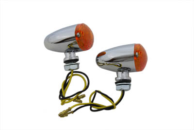 V-Twin 33-6056 - Mini Marker Lamp Set Cateye Style Amber Lens