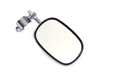 V-Twin 34-0302 - Rectangle Mirror with Clamp On Stem Chrome