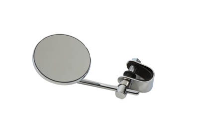 V-Twin 34-0308 - 3" Round Mini Mirror with Clamp On Stem Chrome