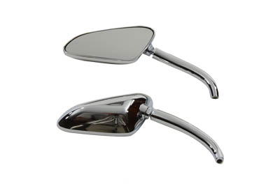 V-Twin 34-0397 - Racer Mirror Set with Round Stems Chrome