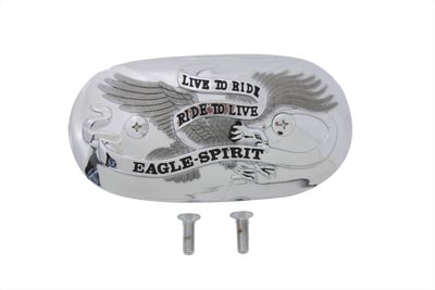 V-Twin 34-0986 - Eagle Spirit Oval Chrome Air Cleaner Insert