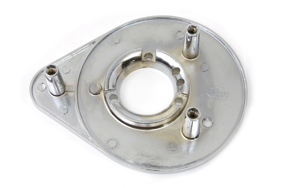 V-Twin 34-1320 - Chrome Alloy Air Cleaner Backing Plate