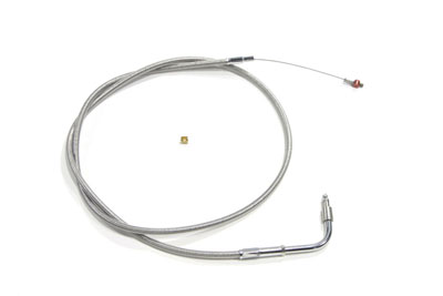 V-Twin 36-1519 - 43.25" Braided Stainless Steel Idle Cable