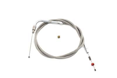 V-Twin 36-1551 - Braided Stainless Steel Idle Cable with 41.75"
