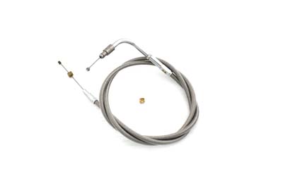 V-Twin 36-1565 - Braided Stainless Steel Throttle Cable with 42"