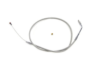 V-Twin 36-1569 - Braided Stainless Steel Idle Cable with 32.25"