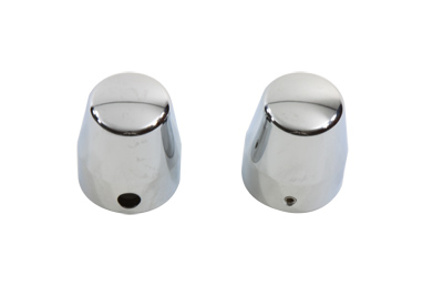 V-Twin 37-8908 - Chrome Rear Axle Caps Smooth Style