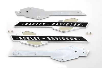 V-Twin 38-0803 - Gas Tank Emblems with Black/Silver Lettering
