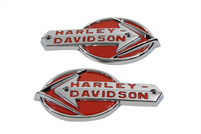 V-Twin 38-6670 - OE Emblem Set with Red Lettering