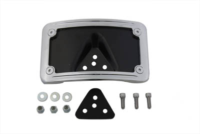 V-Twin 42-1009 - License Plate Bracket Curved Laydown Style Chro