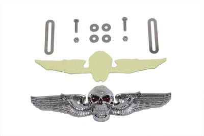 V-Twin 42-1530 - Skull Wing License Plate Ornament