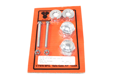 V-Twin 44-0636 - Chrome Rear Axle adjuster and Nut Kit