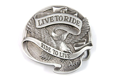 V-Twin 48-0937 - Live to Ride 75 Anniversary Belt Buckle