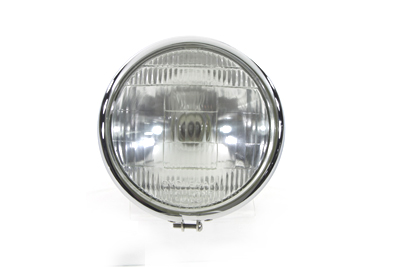V-Twin 49-0456 - 6-1/2" Round Headlamp Black