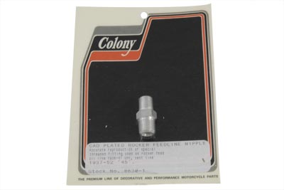 V-Twin 8630-1 - Rocker Box Feed Line Nipple Cadmium