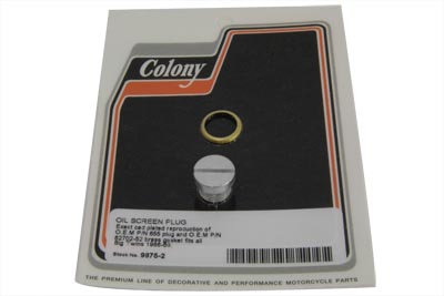 V-Twin 9875-2 - Oil Screen Plug Cadmium