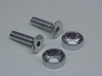 V-Twin 9967-4 - Chrome Screw Set for Motor Mount to Cylinder Hea