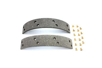 V-Twin 23-1989 - Rear Brake Shoe Lining with Rivets