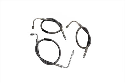 V-Twin 23-8711 - Stainless Steel Front Brake Hoses 23-3/4" and 2
